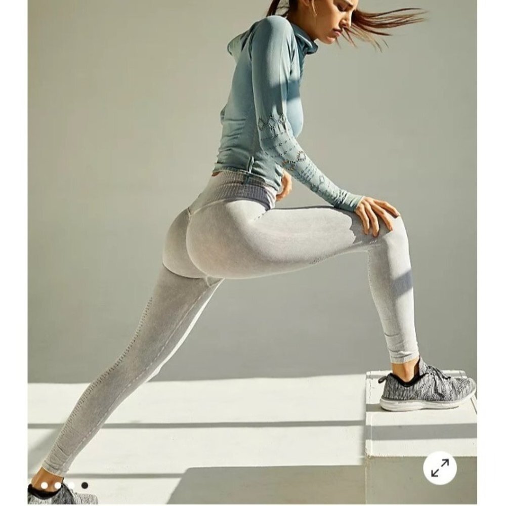 FREE PEOPLE GOOD KARMA LEGGINGS ICED GREY XS S